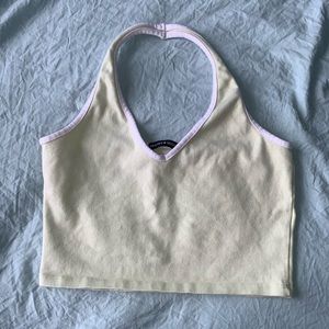 ✰BRANDY MELVILLE ALEXIS LIGHT GREEN HALTER TOP